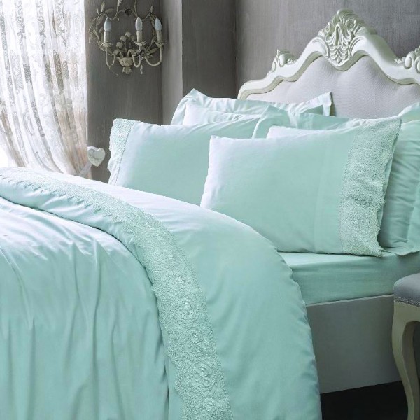 Комплект постельного белья Tivolyo home ELEGANT бирюзовый